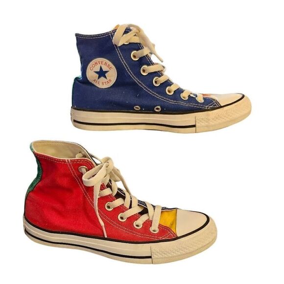Converse Chuck Taylor All Star Tri Color Hi Top Canvas Sneakers men's 4 women's - Picture 1 of 6